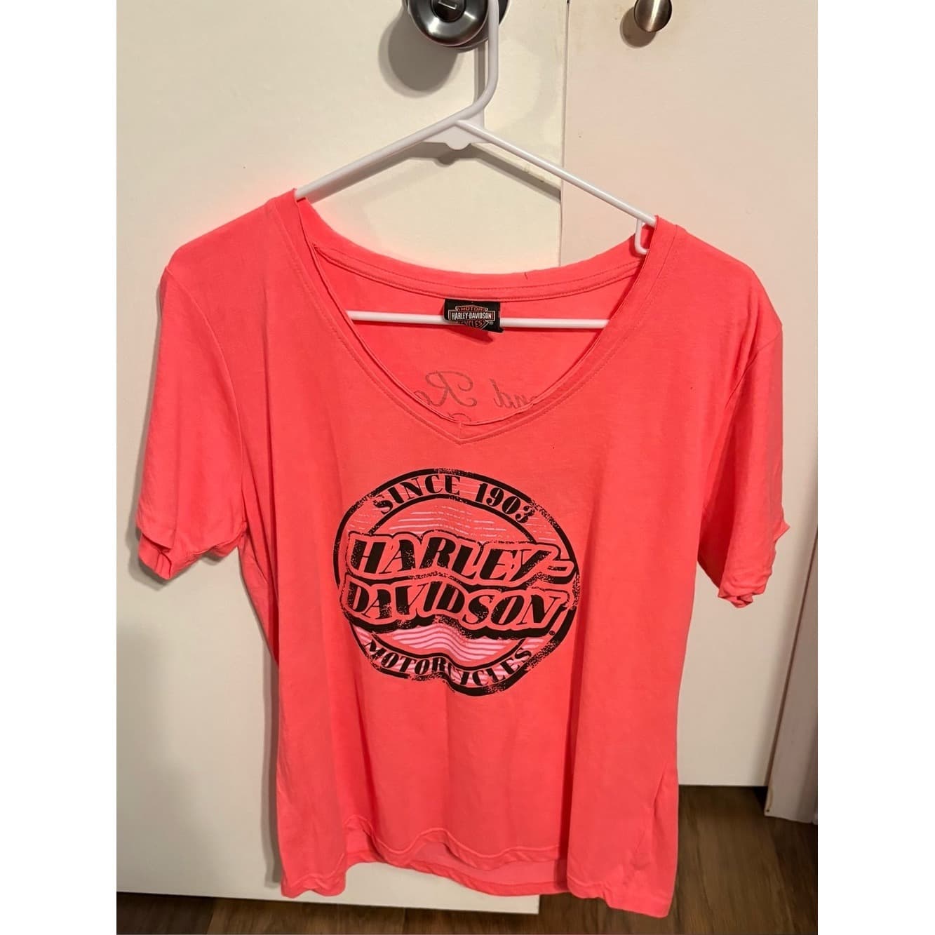 Harley-Davidson Grand Rapids MI Coral Pink Graphic Tee