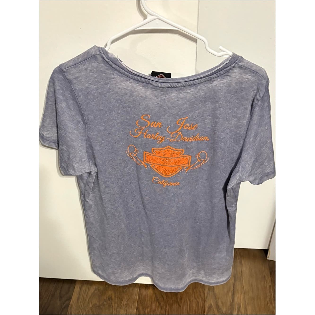 Harley-Davidson San Jose CA Lavender Gray Motorcycle Graphic Tee - Thumbnail 2