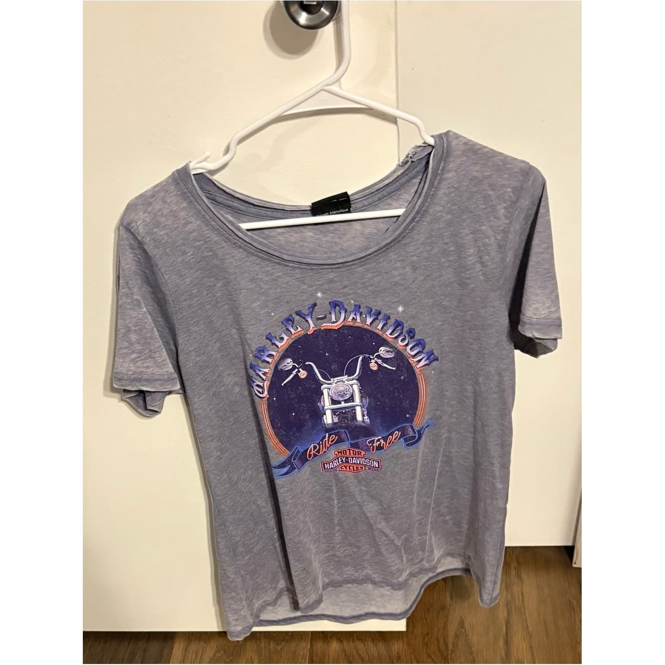 Harley-Davidson San Jose CA Lavender Gray Motorcycle Graphic Tee