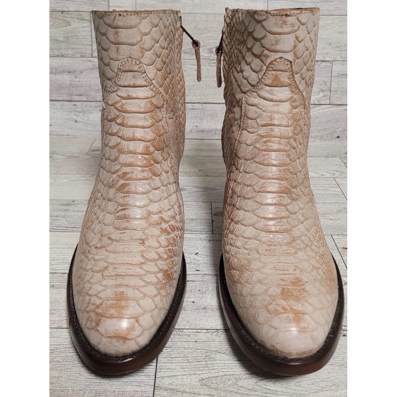 Women's Idyllwind Wings Bone Western Brown Snakeskin Rodeo Cowboy Boots - Thumbnail 4