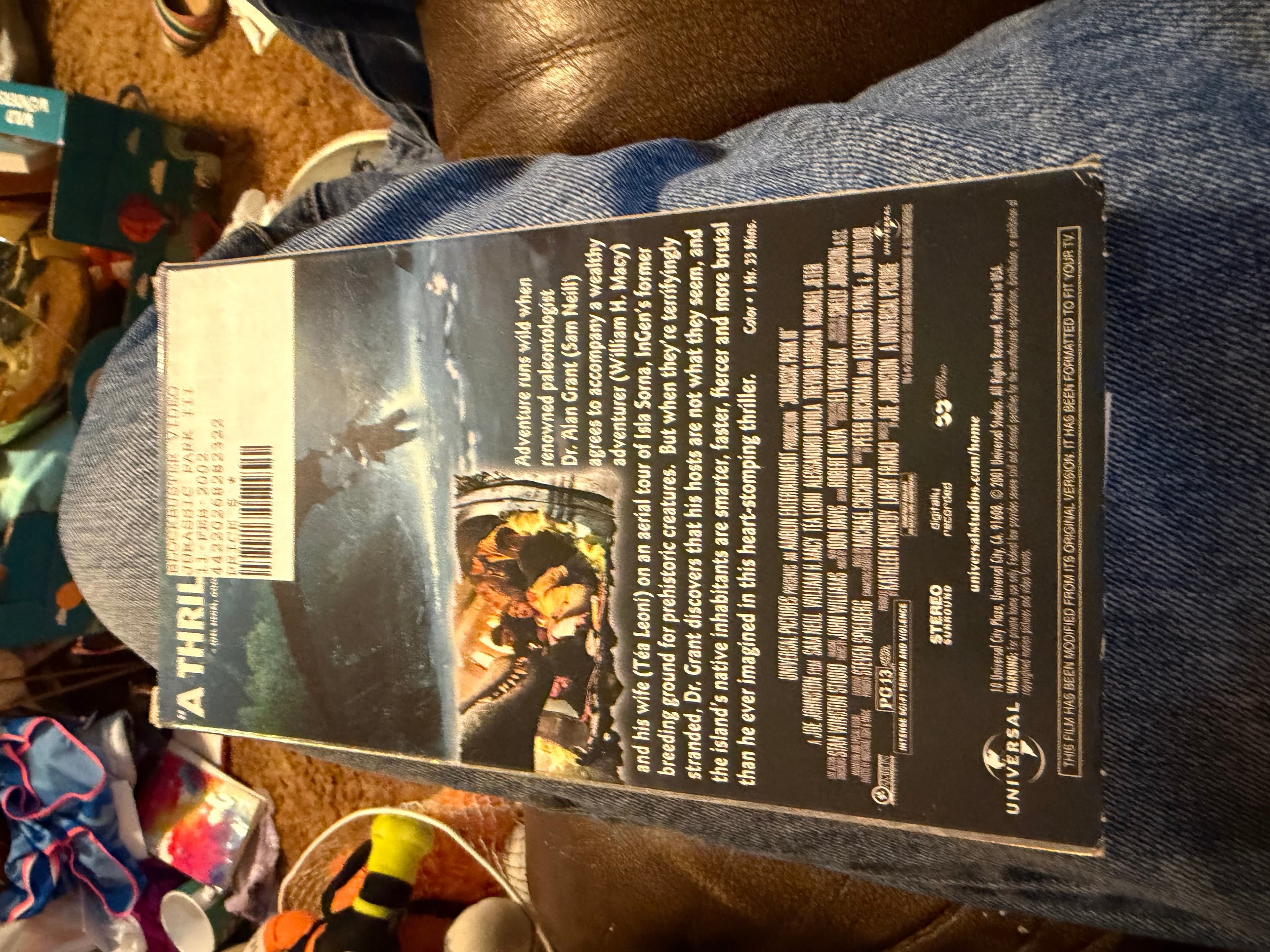 Jurassic Park VHS 1993 Universal Studios Adventure Film - Thumbnail 2