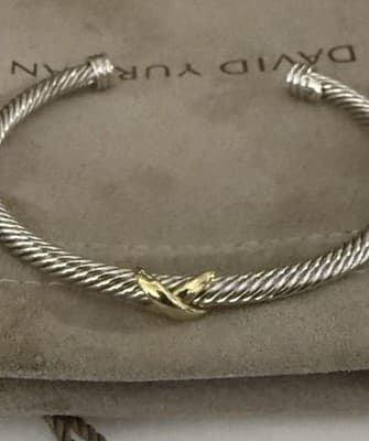 David Yurman X 5 mm Cuff Bracelet 925 Sterling Silver - Thumbnail 5