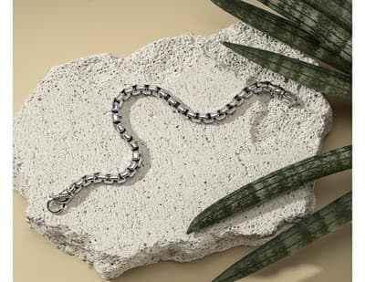 JAI by John Hardy Rounded Box Link Sterling Silver Bracelet - 858463 - Image 1