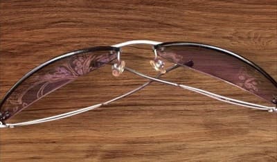 Chanel Sunglasses Rimless Purpleish Lens With Silver Chrome Sides Authentic - Thumbnail 6