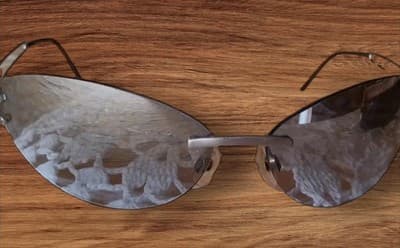 Chanel Sunglasses Rimless Purpleish Lens With Silver Chrome Sides Authentic - Thumbnail 11