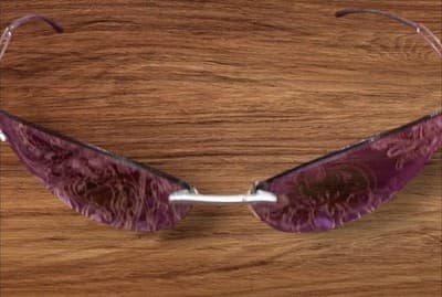 Chanel Sunglasses Rimless Purpleish Lens With Silver Chrome Sides Authentic - Thumbnail 7