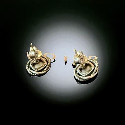 David Yurman Sterling Silver 14k Earrings Blue Topaz Cushion Albino - Thumbnail 6