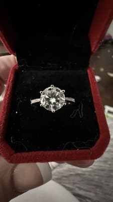 2 Ct Lab Created Diamond Engagement Ring 14 K Solid White Gold Ring Sz 7 - Thumbnail 5