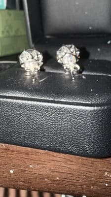 Pompeii 4 Ct Round Diamond Stud Earrings - 14K White Gold Lab Created - Thumbnail 9