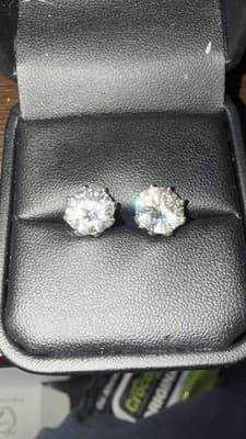 3 Ctw Lab Created Diamond Stud Earrings - Thumbnail 4