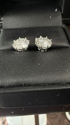 3 Ctw Lab Created Diamond Stud Earrings - Thumbnail 3