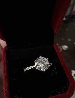 14 K Lab Created Diamond Ring Size 7 4 Ctw Vs1 F - Thumbnail 5