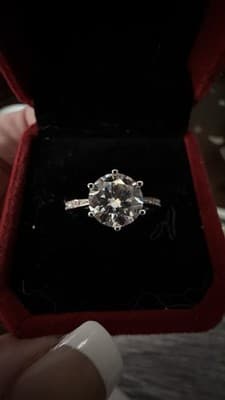 14 K Lab Created Diamond Ring Size 7 4 Ctw Vs1 F - Thumbnail 6