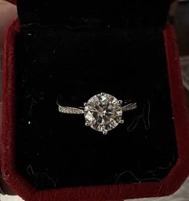 14 K Lab Created Diamond Ring Size 7 4 Ctw Vs1 F - Thumbnail 4