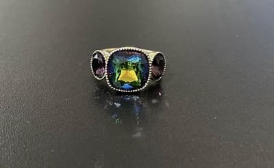 Heidi Daus "Princess"Crystal-Accented 3 Stone Ring - 9 - Thumbnail 9