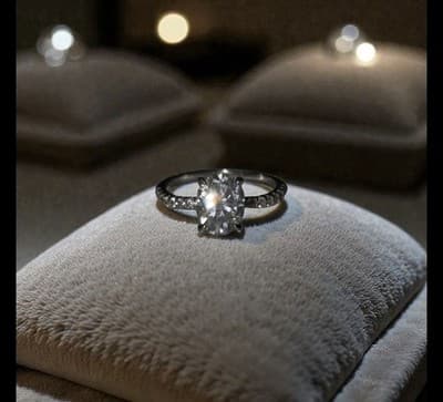 2.5 Ctw Lab Created Diamond Ring Pt950 Platinum Setting Size 7 - Thumbnail 4