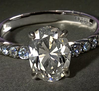 2.5 Ctw Lab Created Diamond Ring Pt950 Platinum Setting Size 7 - Thumbnail 2