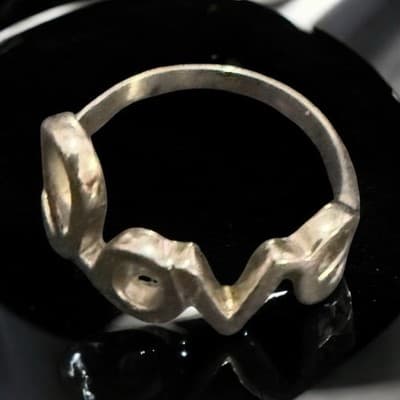 Sterling Silver Love Ring Size 9 - Thumbnail 3