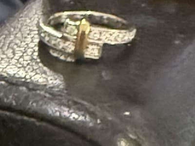 Lab Grown Diamonds 18 Kt And Sterling Silver Ring Size 7 - Thumbnail 4