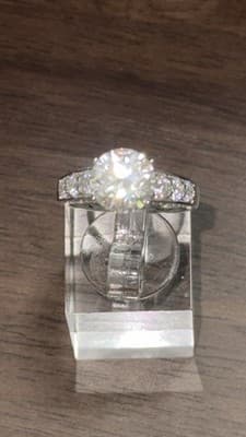 Lab created diamond ring 3ctw and ss 925 earrings - Thumbnail 10