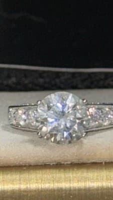 Lab created diamond ring 3ctw and ss 925 earrings - Thumbnail 5