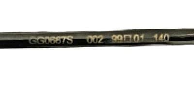 Authentic Gucci Logo Studded Lens Silver Plated Metal Shield Sunglasses Gg0687s - Thumbnail 5