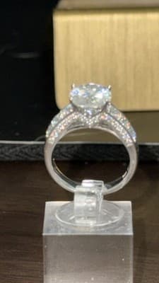 Lab created diamond ring 3ctw and ss 925 earrings - Thumbnail 8