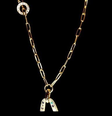 Heidi Daus Gold Multi Gem Color Necklace And Earrings Set - Thumbnail 5