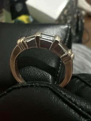14K Yellow Gold Baguette Natural Diamond Wedding Band MZ1628 - Thumbnail 5