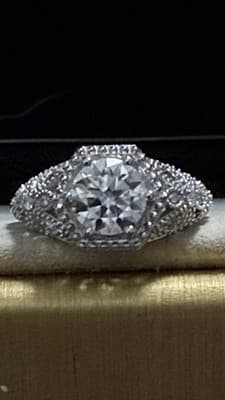 Lab Created Diamond Size 7 Sterling Silver Beautiful Ring - Thumbnail 3