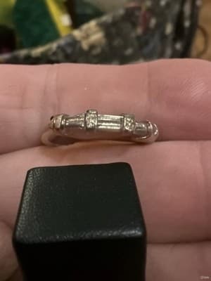 14K Yellow Gold Baguette Natural Diamond Wedding Band MZ1628 - Thumbnail 4