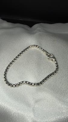 JAI John Hardy Solid 925 Silver 7mm Box Chain 8 In - Thumbnail 6