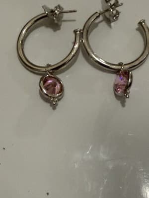 Pink Topaz Judith Ripka Set - Bracelet And Earrings Dangle Bracelet Sz 7 Bnwt - Thumbnail 4