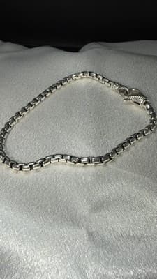 JAI John Hardy Solid 925 Silver 7mm Box Chain 8 In - Thumbnail 5