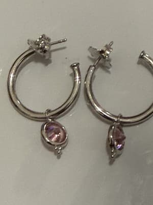 Pink Topaz Judith Ripka Set - Bracelet And Earrings Dangle Bracelet Sz 7 Bnwt - Thumbnail 7