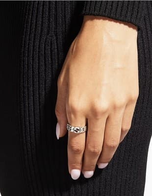 Gucci Chain Interlocking G Ring Size 7 8 Mm - Thumbnail 4