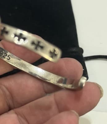 Chrome Hearts Small Cuff Sterling Silver Gothic Bracelet - Image 1