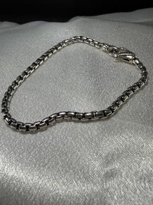 JAI John Hardy Solid 925 Silver 7mm Box Chain 8 In - Thumbnail 4