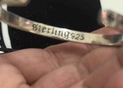 Chrome Hearts Small Cuff Sterling Silver Gothic Bracelet - Thumbnail 3