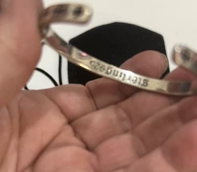 Chrome Hearts Small Cuff Sterling Silver Gothic Bracelet - Thumbnail 4