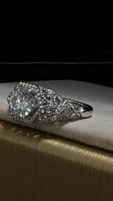 Lab Created Diamond Size 7 Sterling Silver Beautiful Ring - Thumbnail 6