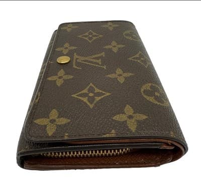 Louis Vuitton Monogram Porte Bifold Wallet Brown Billets Authentic - Thumbnail 3
