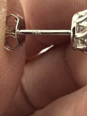 4 Ctw Lab Created Diamond White Gold 14 Kt Post Earrings - Thumbnail 5