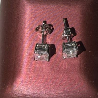 Emerald Cut Lab Created 14 Kt 2.5 Ctw Lab Created Diamond Earrings - Thumbnail 6