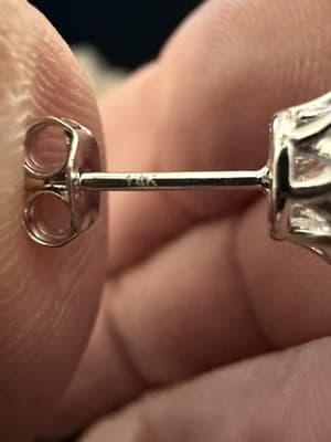 4 Ctw Lab Created Diamond White Gold 14 Kt Post Earrings - Thumbnail 3