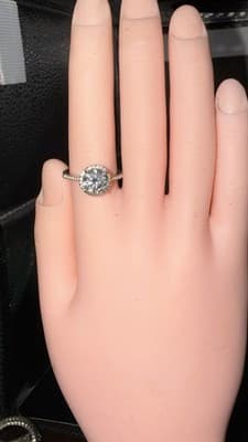 2 Ct Platinum Setting Lab Created Diamond Setting Size 8 Ring - Thumbnail 6