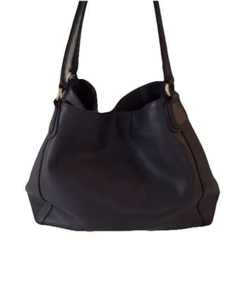 Coach Edie 31 Pebbled Shoulder Bag, Black - 57125 - Thumbnail 4