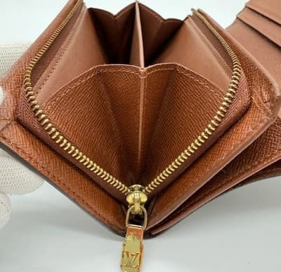 Louis Vuitton Monogram Porte Bifold Wallet Brown Billets Authentic - Thumbnail 18