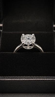 3.0 Ctw Lab Created Diamond Ring Pt950 Platinum Setting Size 7 - Thumbnail 4