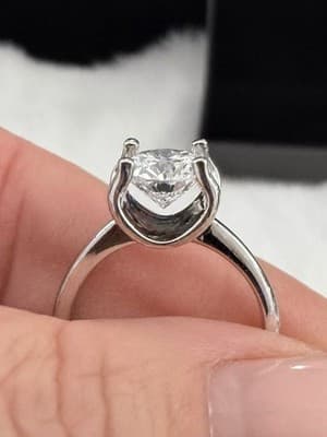 3.0 Ctw Lab Created Diamond Ring Pt950 Platinum Setting Size 7 - Thumbnail 6